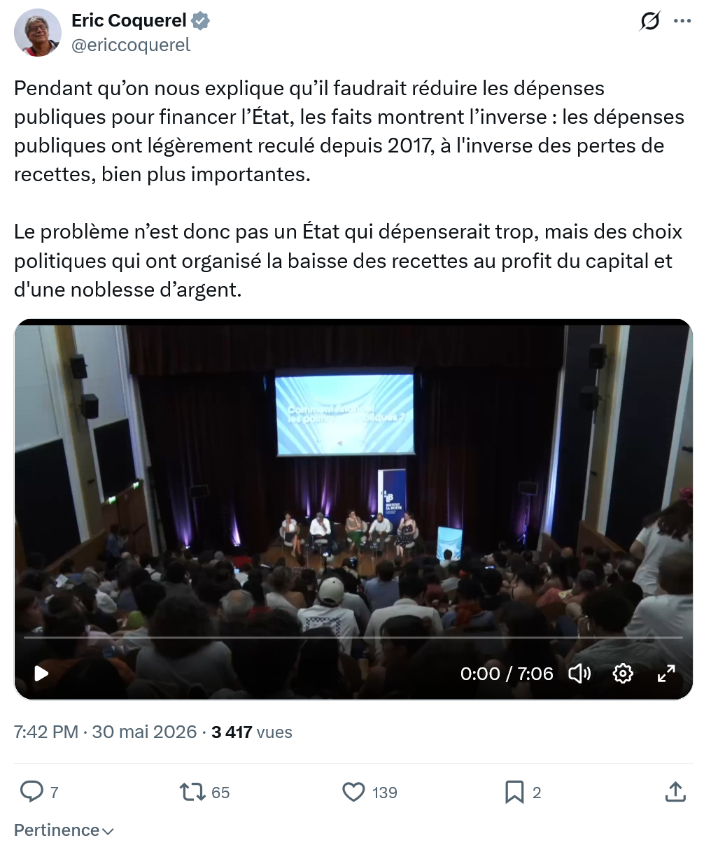 Eric Coquerel: Pendant qu’on nous explique qu’il faudrait…