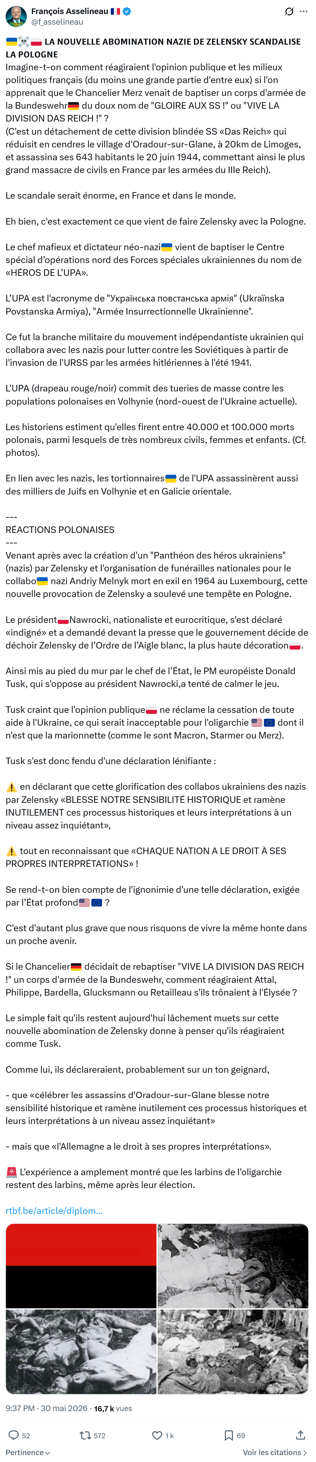 Francois Asselineau: 𝗟𝗔 𝗡𝗢𝗨𝗩𝗘𝗟𝗟𝗘 𝗔𝗕𝗢𝗠𝗜𝗡𝗔𝗧𝗜𝗢𝗡 𝗡𝗔𝗭𝗜𝗘 𝗗𝗘 𝗭𝗘𝗟𝗘𝗡𝗦𝗞𝗬…