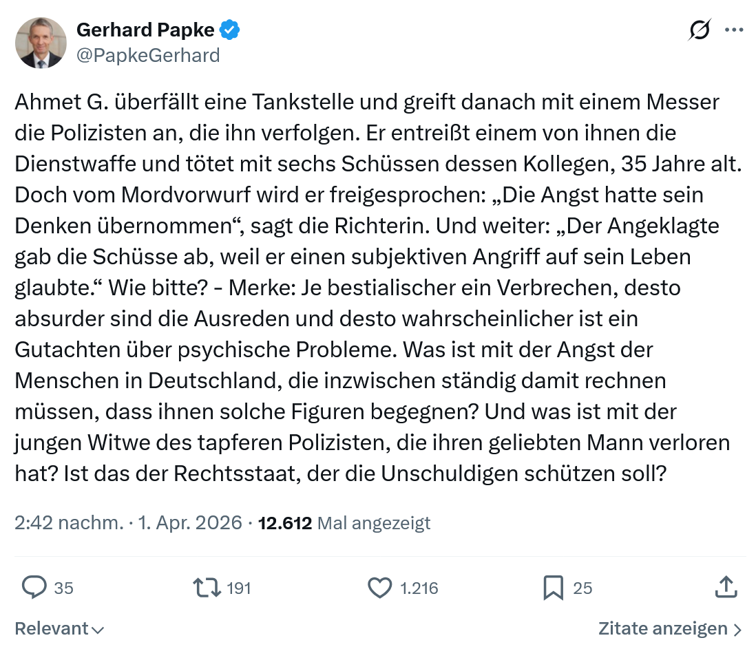Gerhard Papke: Ahmet G. überfällt eine Tankstelle und greift…