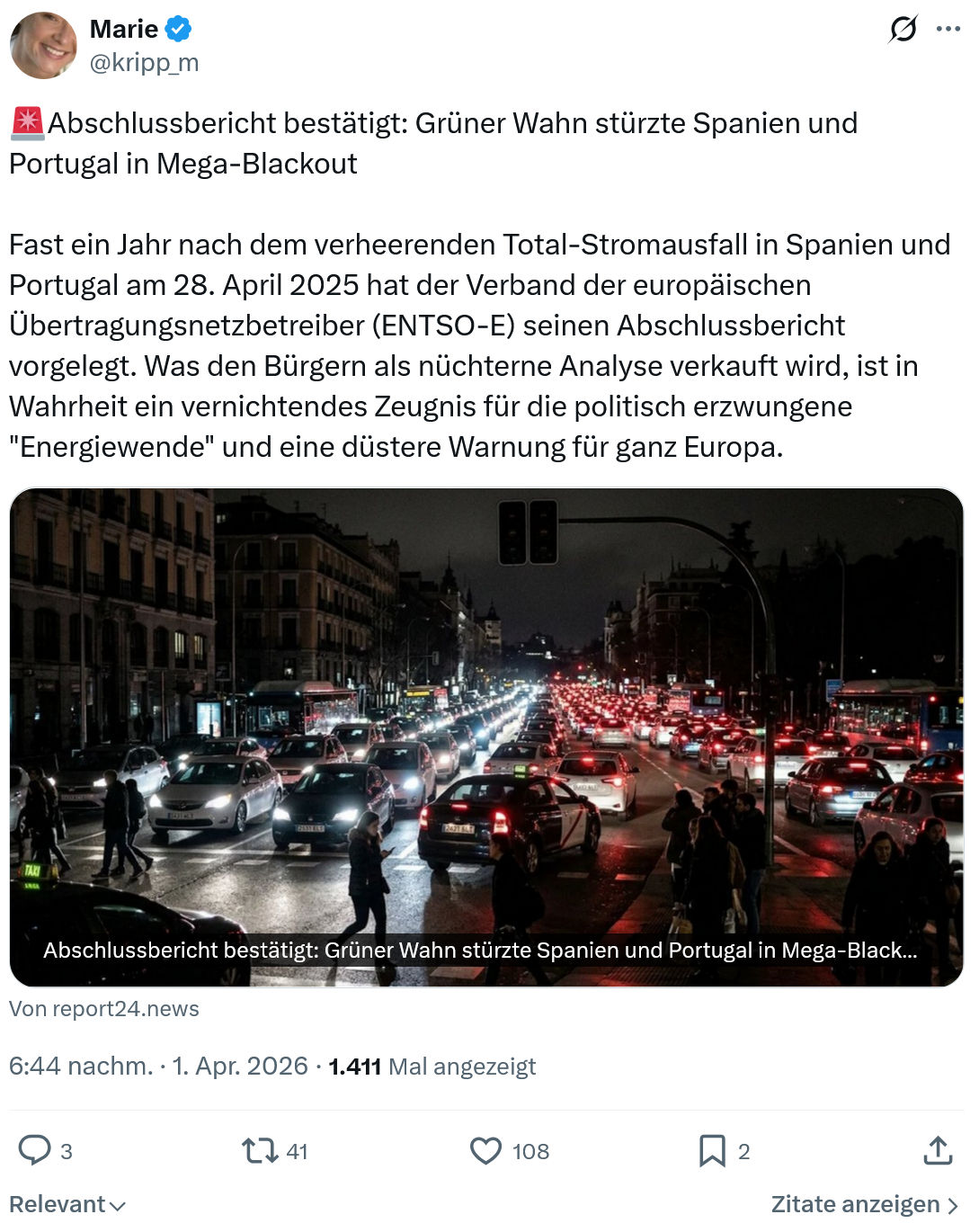 Marie kripp: Abschlussbericht bestätigt…