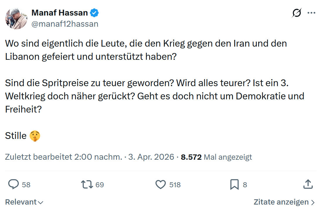 Manaf Hassan: Wo sind eigentlich die Leute…