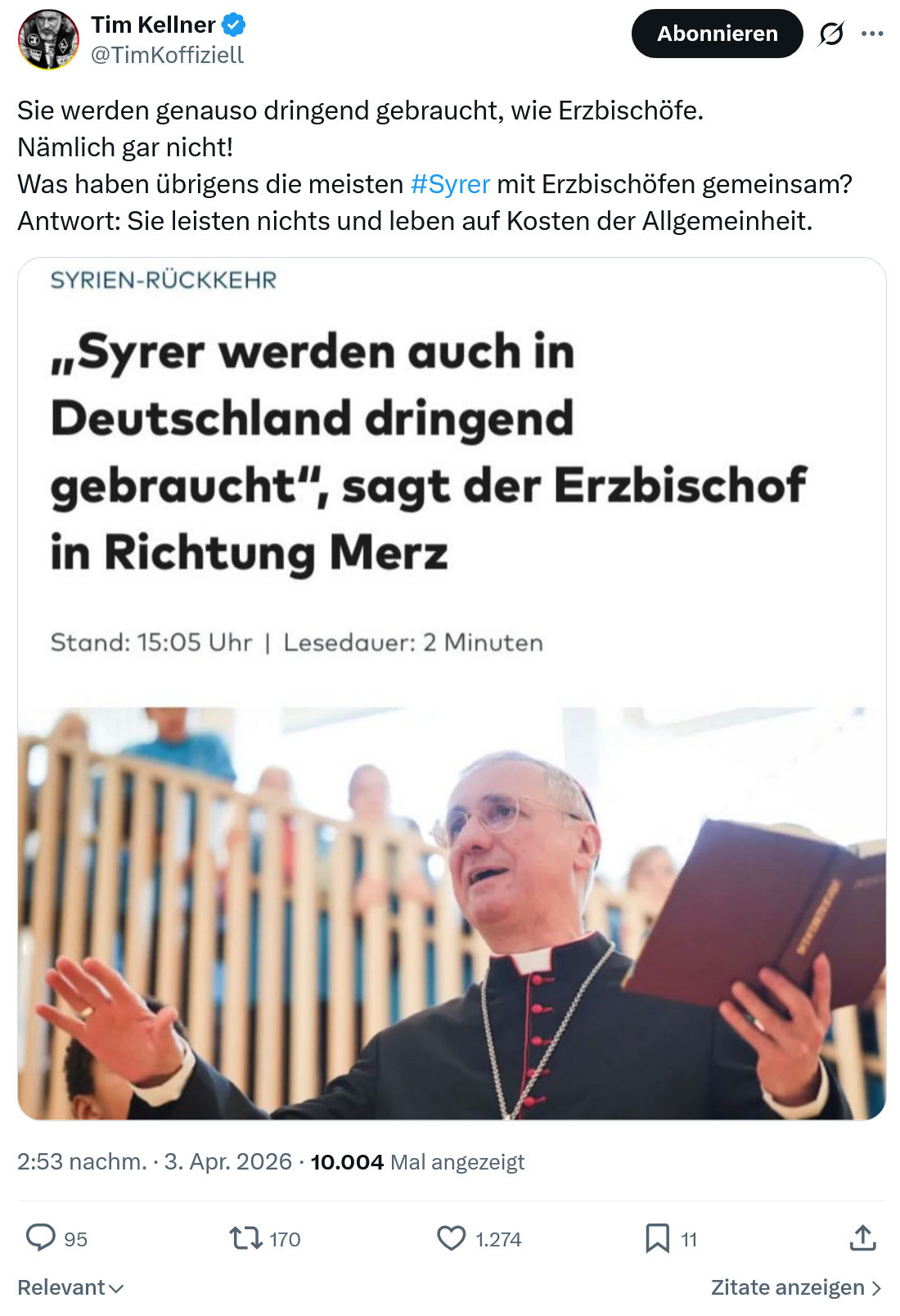 Tim Kellner: Sie werden genauso dringend gebraucht…
