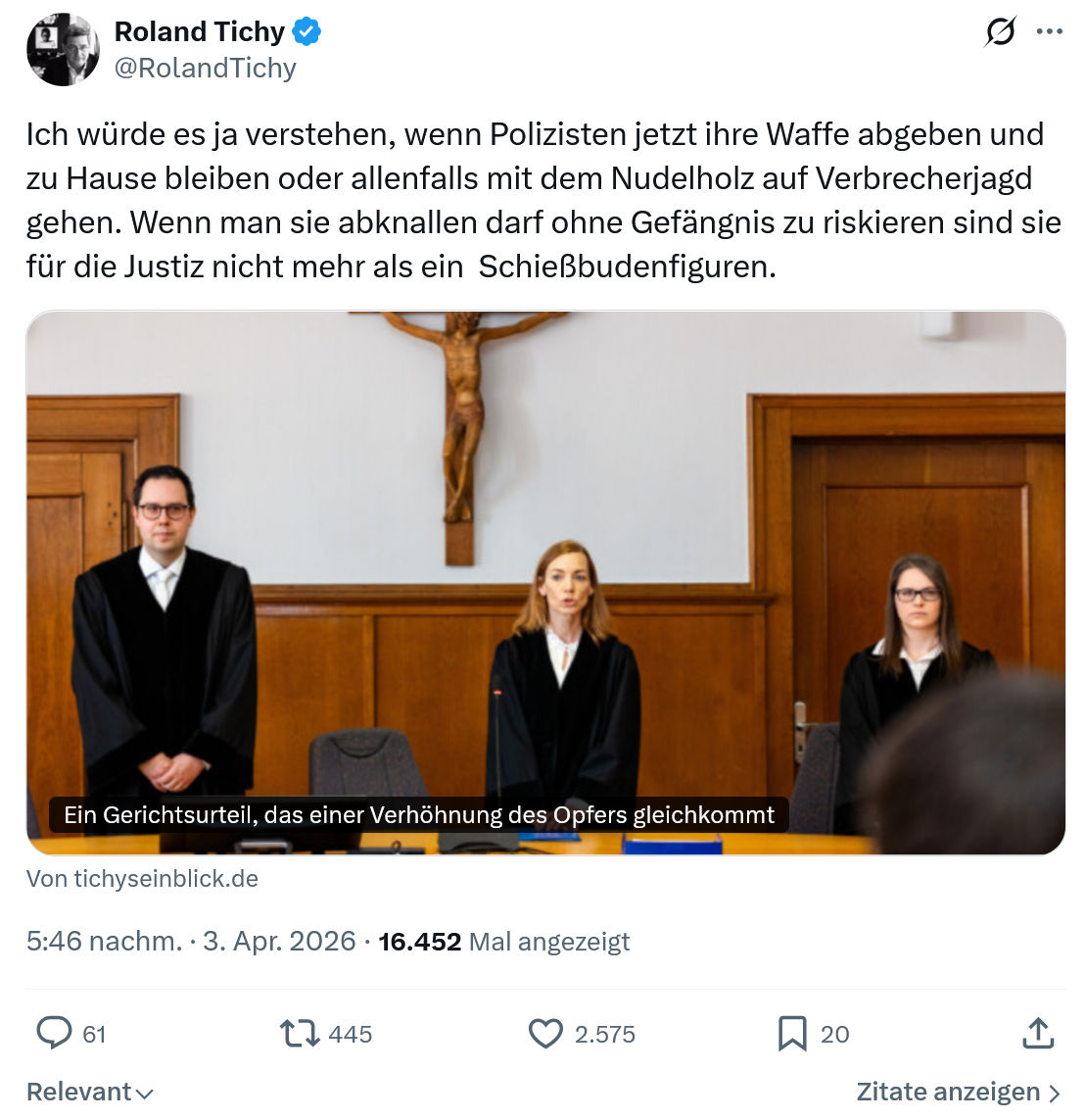 Roland Tichy: Ich würde es ja verstehen…