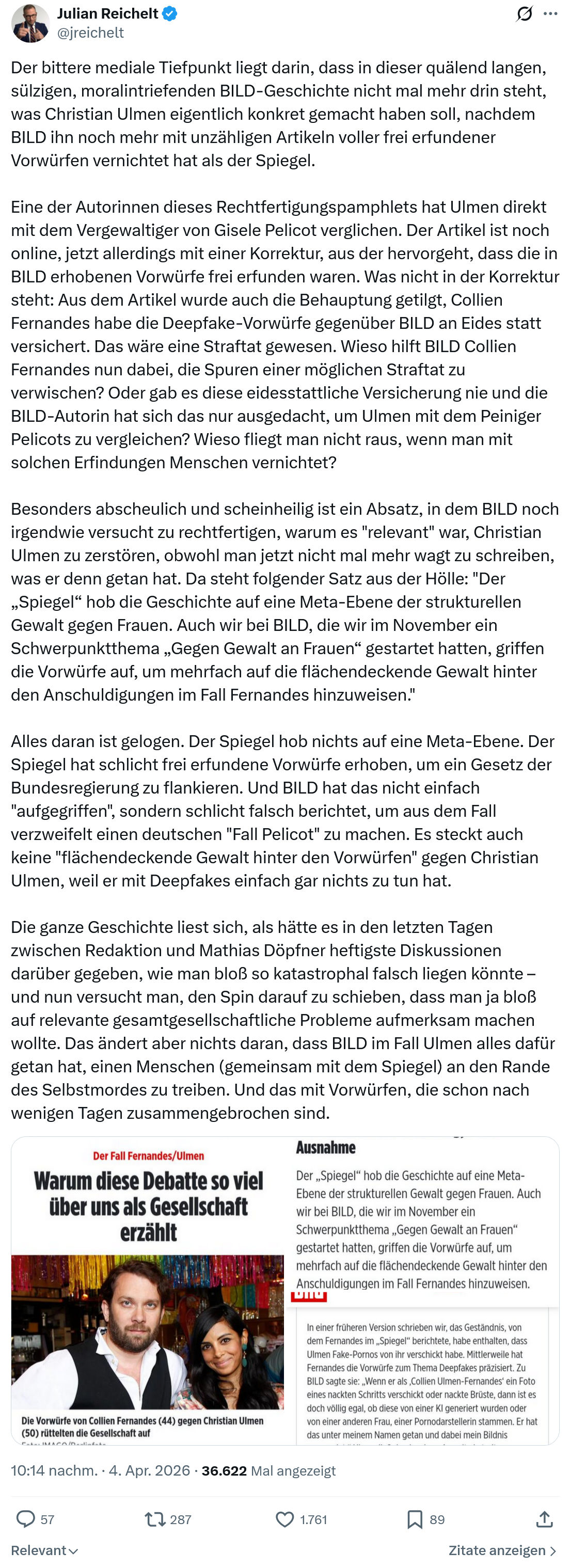 Julian Reichelt: Der bittere mediale Tiefpunkt…
