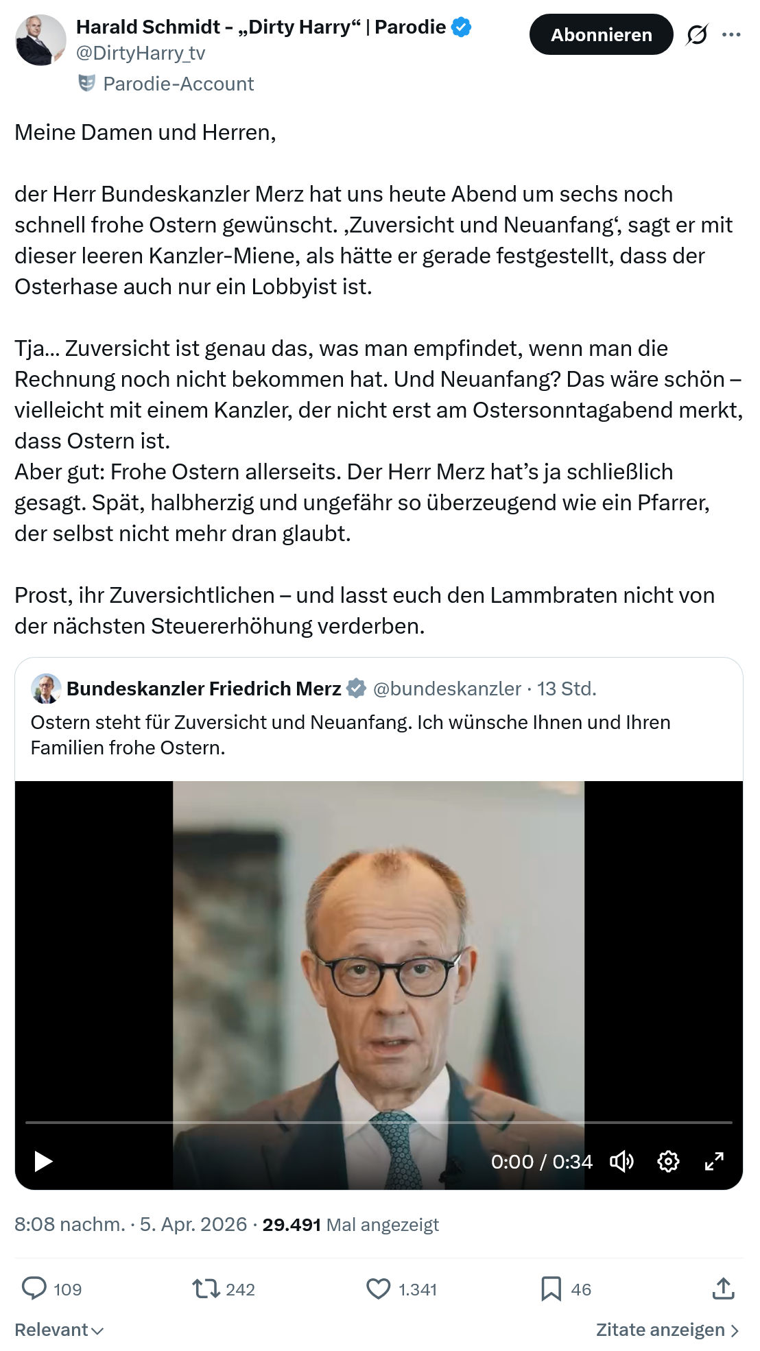 Harald Schmidt: Meine Damen und Herren…