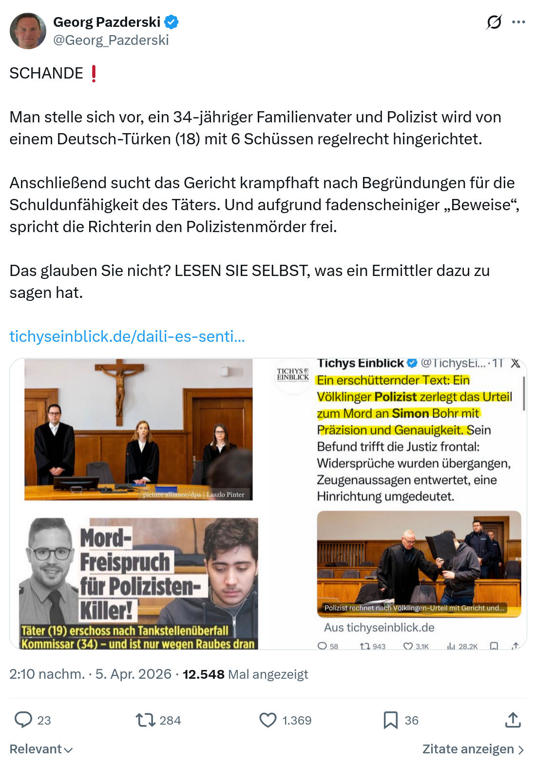 Georg Pazderski: SCHANDE❗️…
