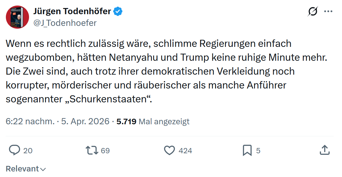 Jürgen Todenhöfer: Wenn es rechtlich zulässig wäre…