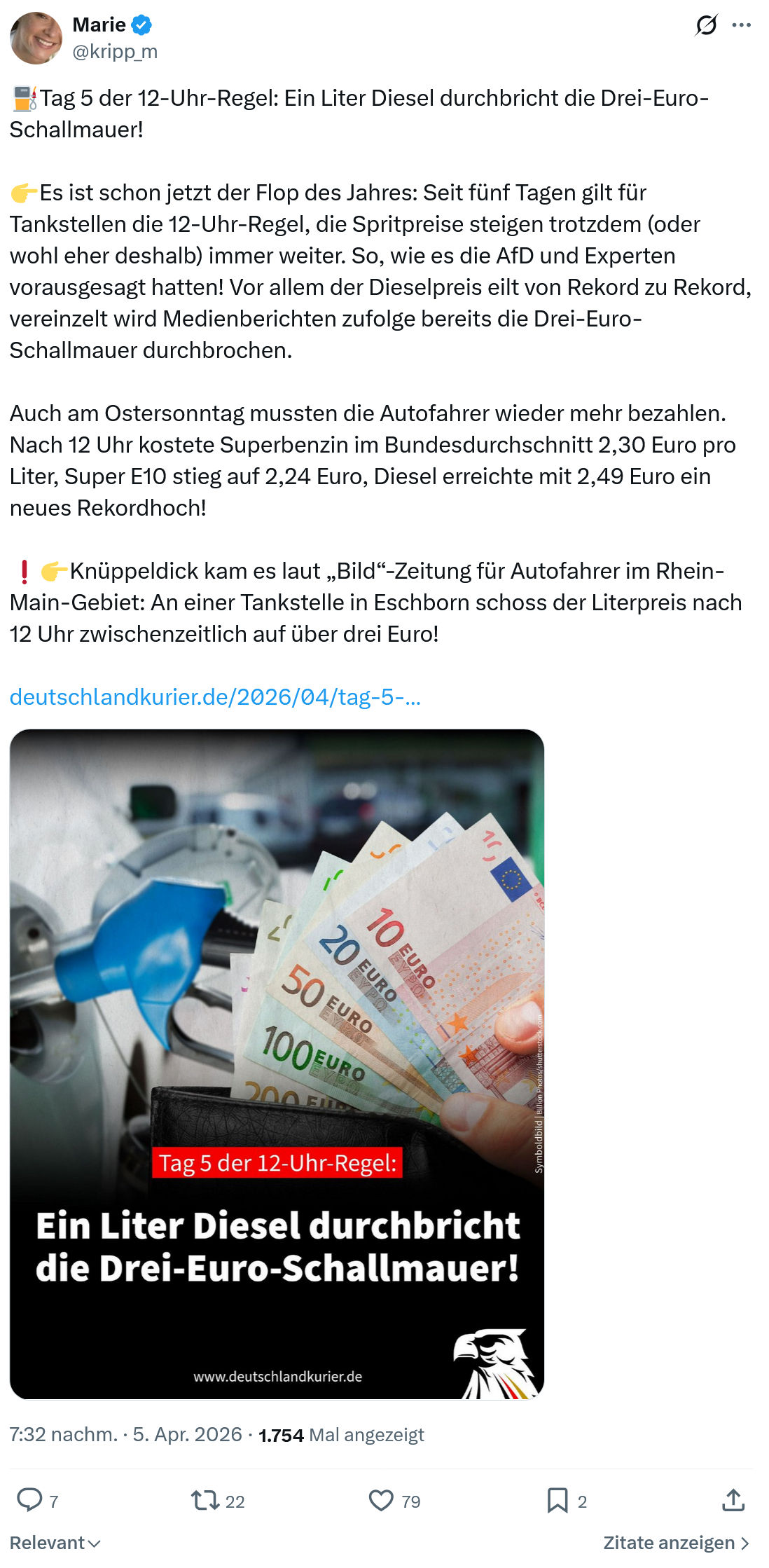 Marie kripp: Tag 5 der 12-Uhr-Regel…