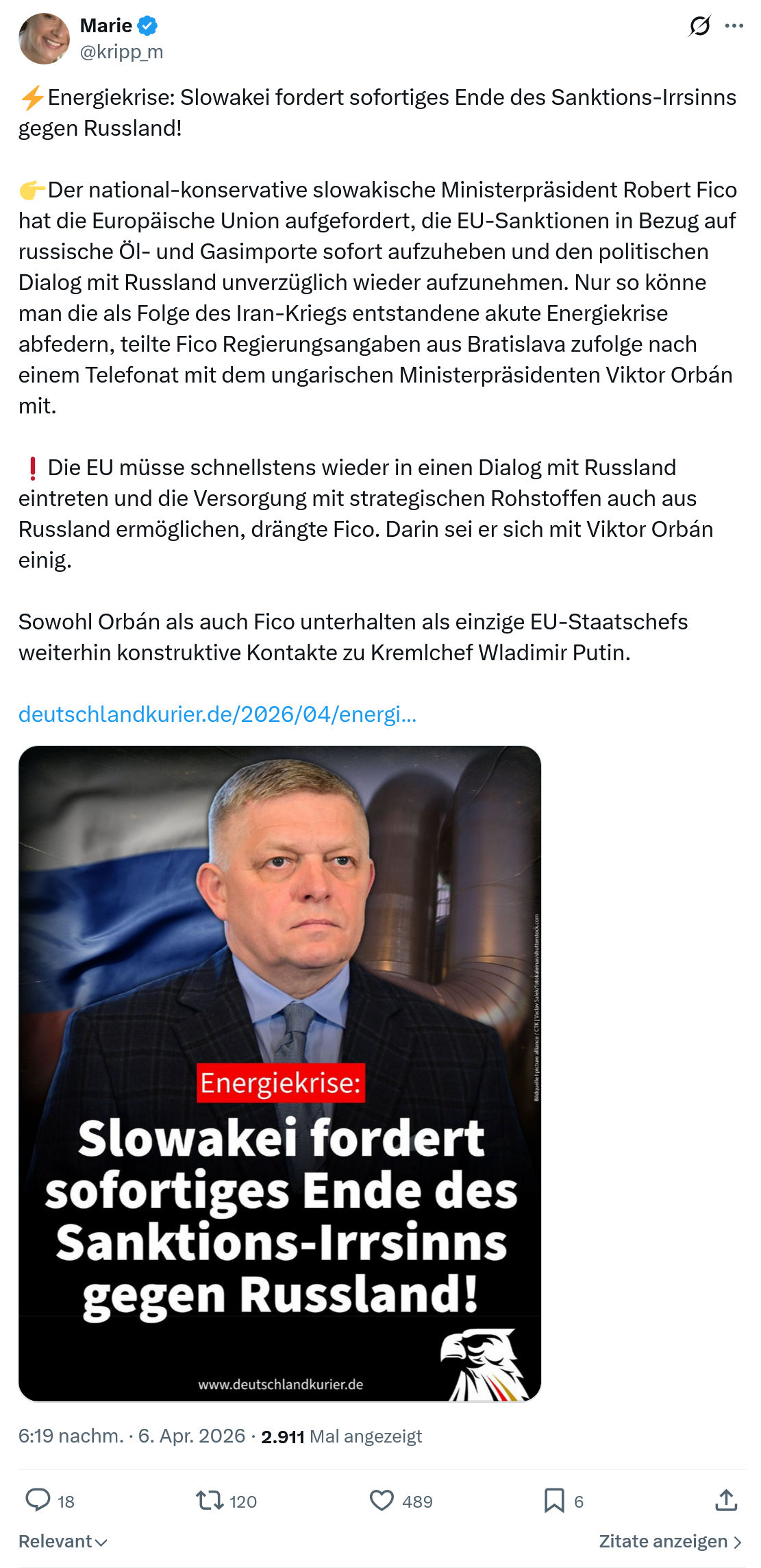 Marie kripp: Energiekrise…
