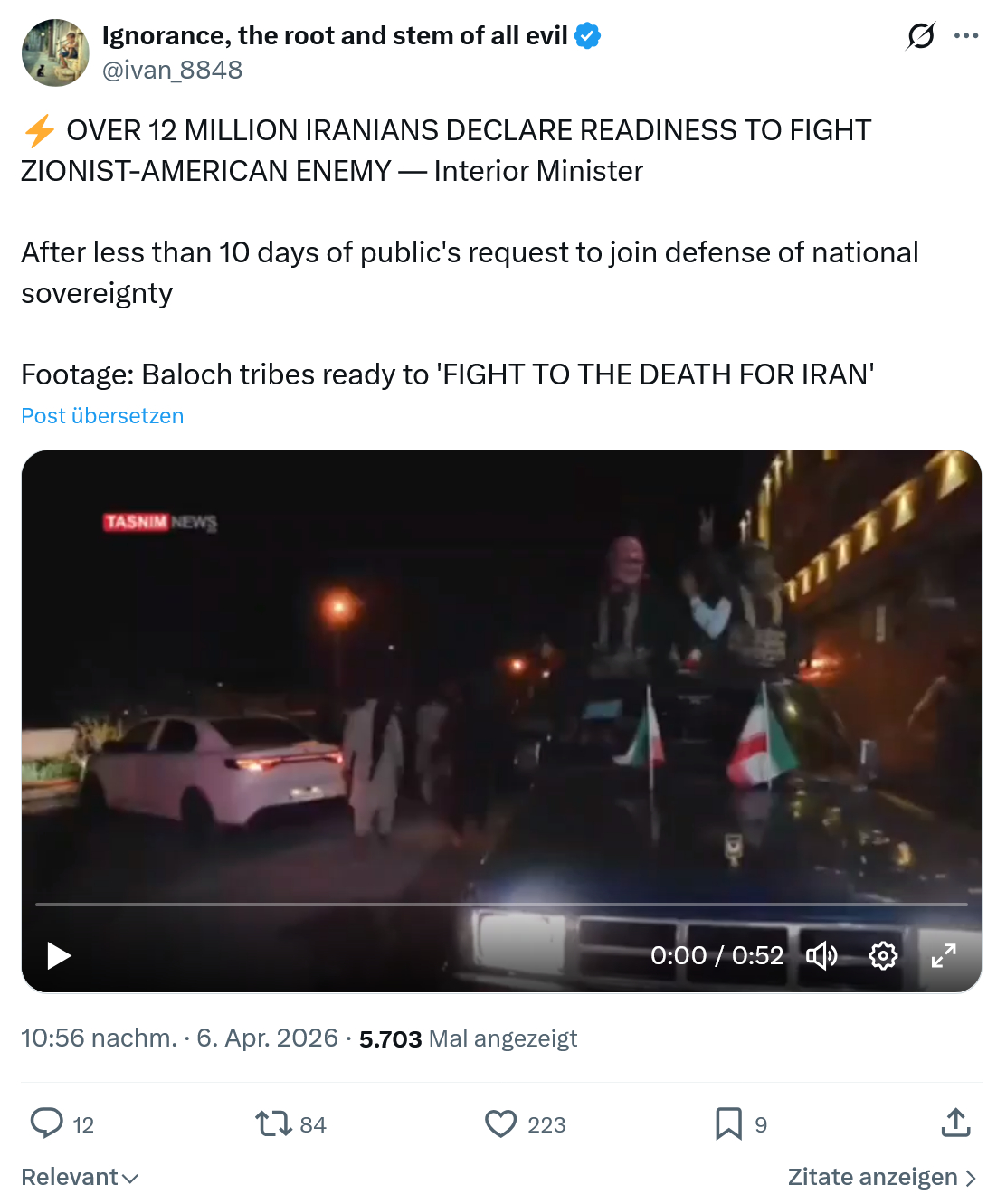 ivan Ignorance: OVER 12 MILLION IRANIANS DECLARE READINESS…