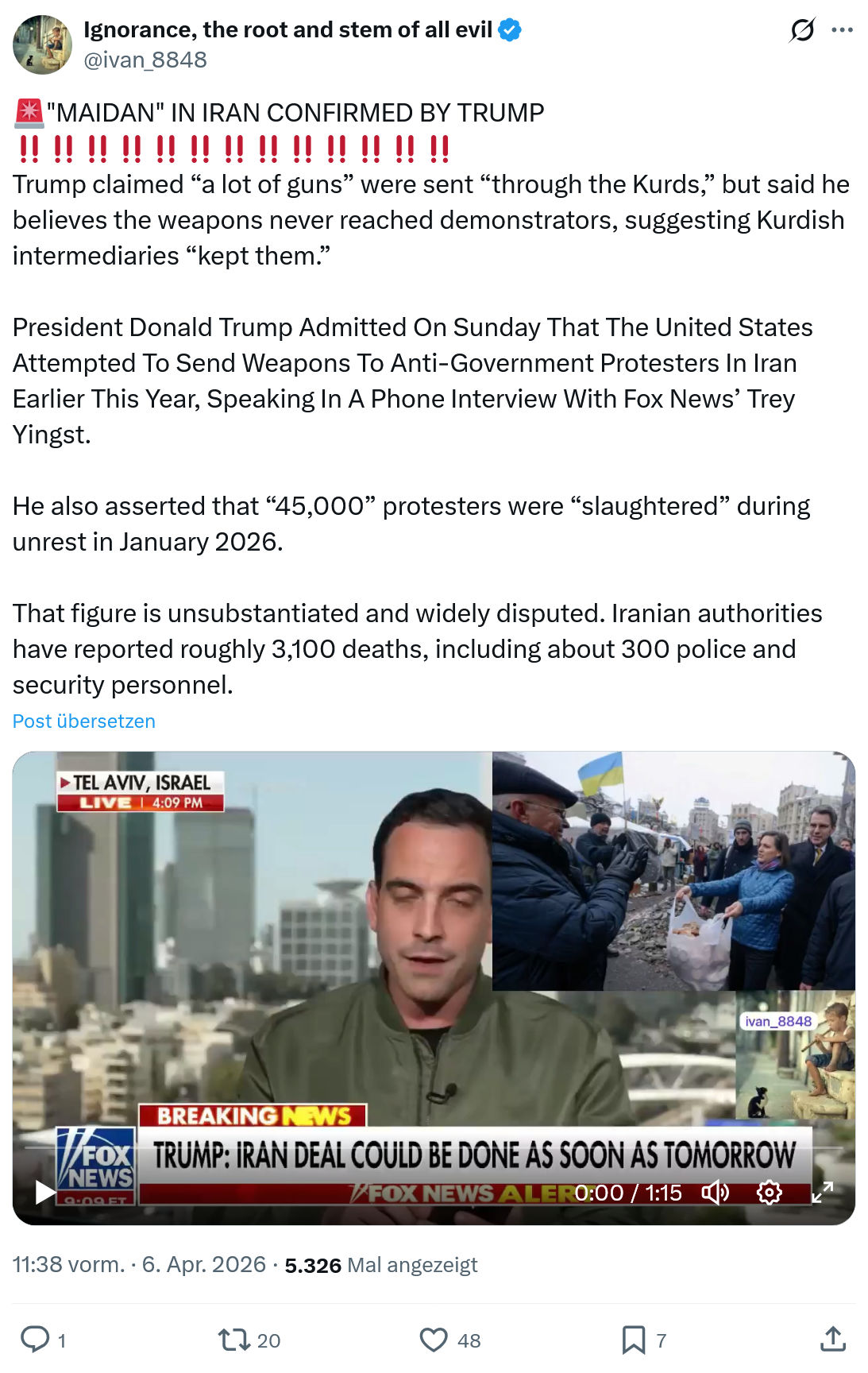 ivan Ignorance: "MAIDAN" IN IRAN CONFIRMED BY TRUMP…
