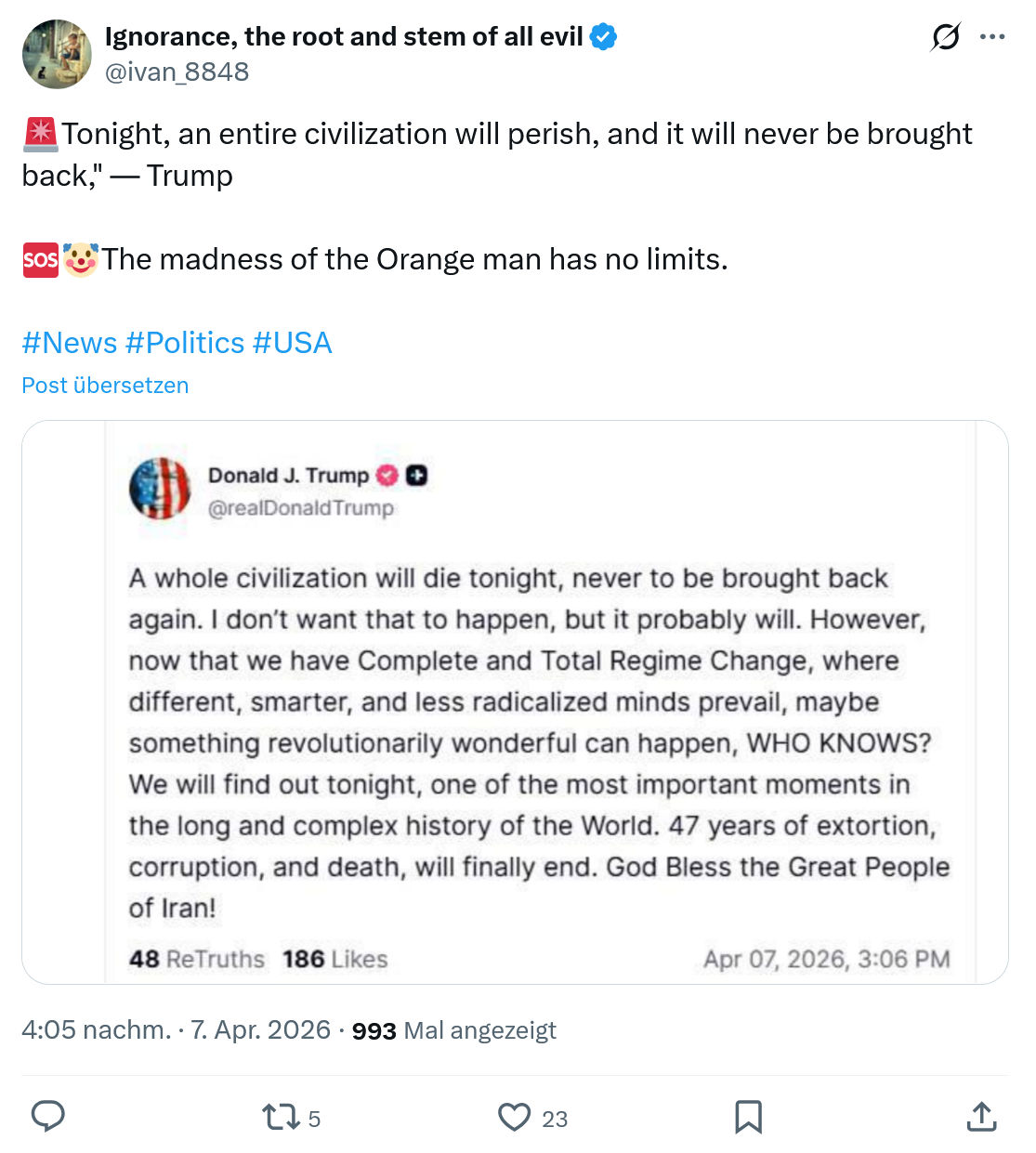 ivan Ignorance: Tonight, an entire civilization will perish…
