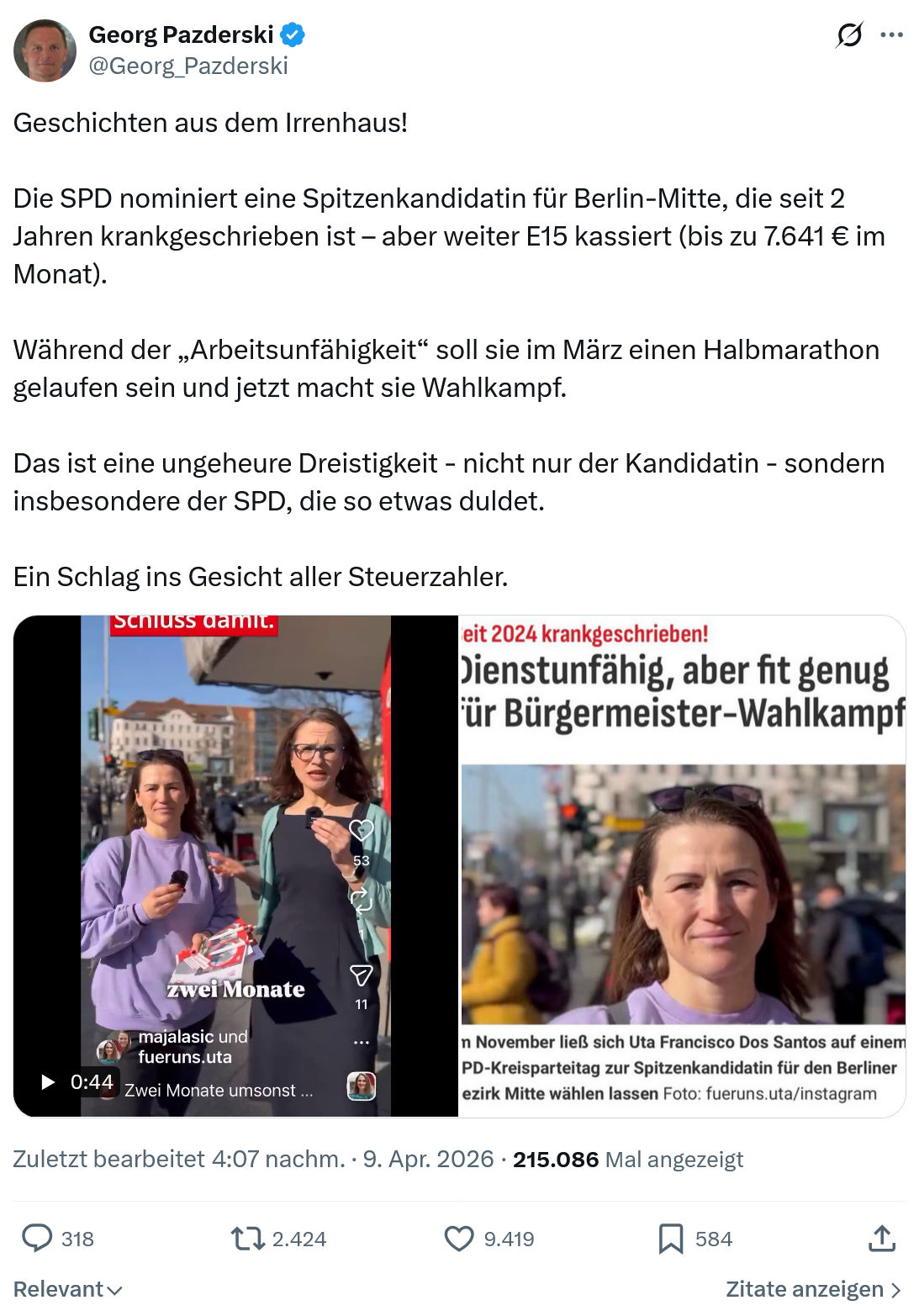 Georg Pazderski: Geschichten aus dem Irrenhaus...