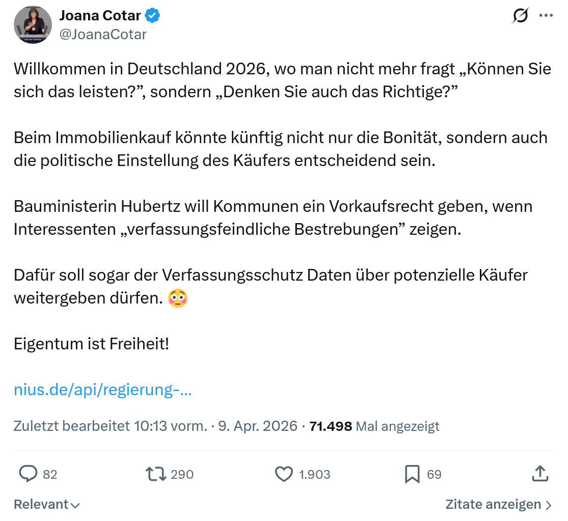 Joana Cotar: Willkommen in Deutschland 2026, wo man...