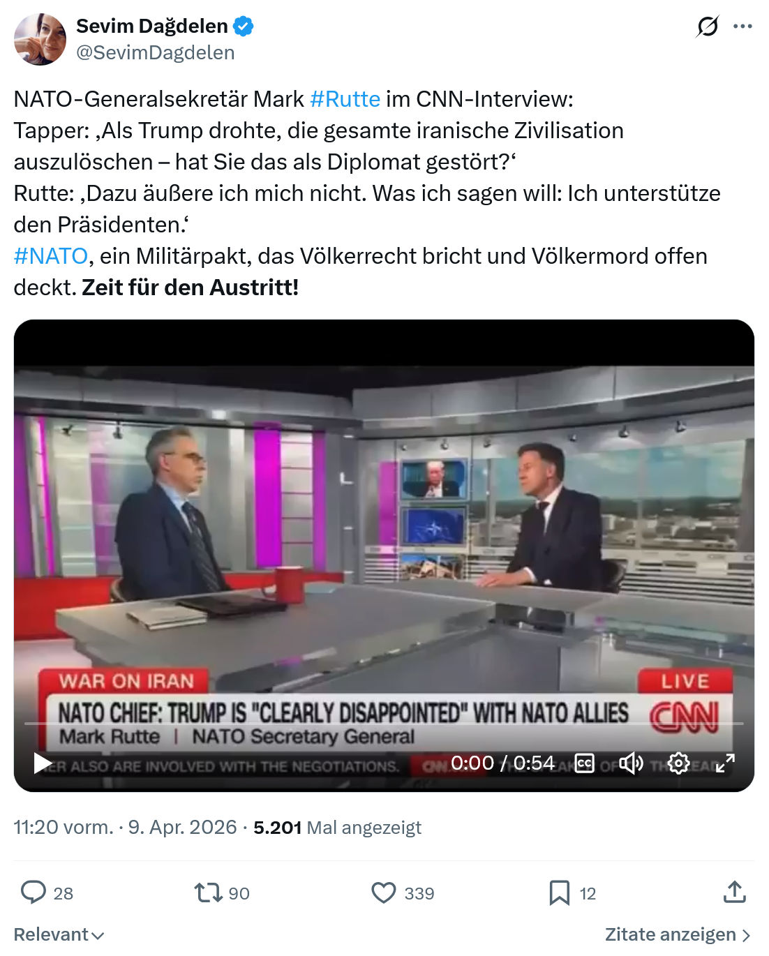 Sevim Dagdelen: NATO-Generalsekretär Mark #Rutte im...