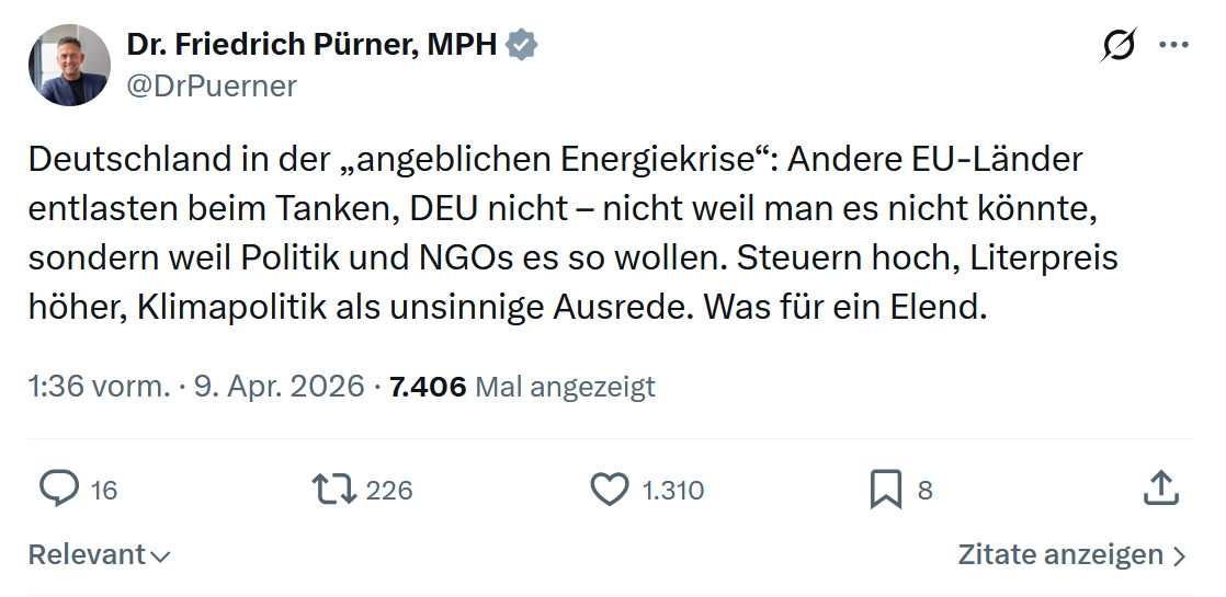 Friedrich Pürner: Deutschland in der „angeblichen Energiekrise“...