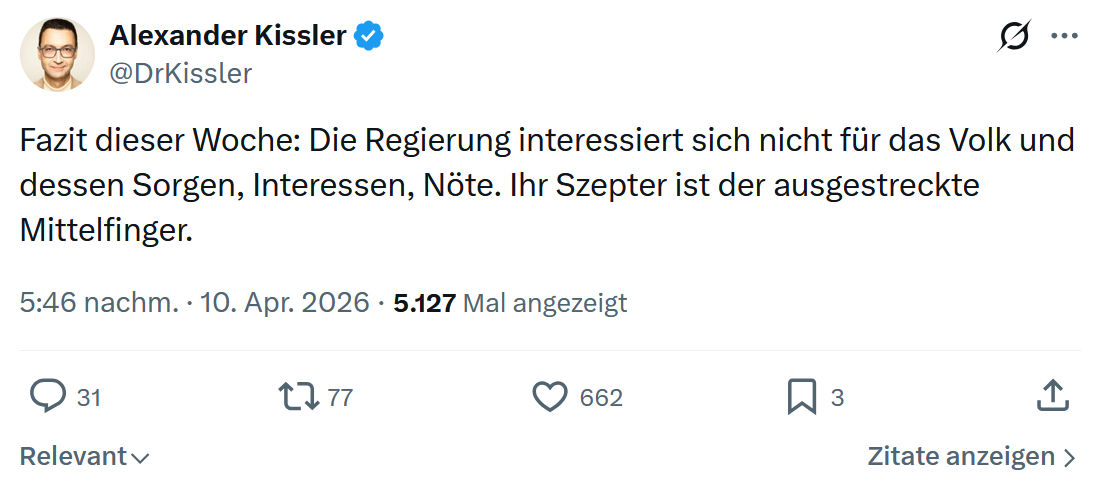 Alexander Kissler: Fazit dieser Woche…