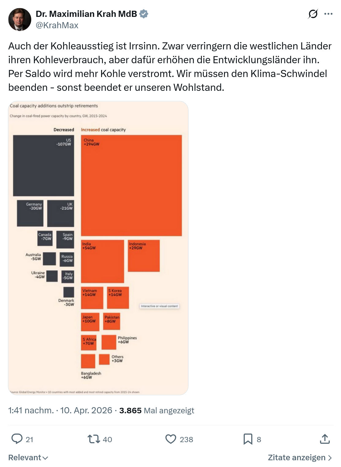Maximilian Krah: Auch der Kohleausstieg ist Irrsinn…