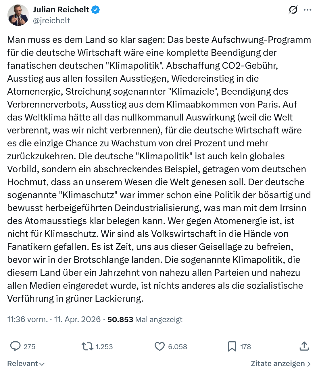 Julian Reichelt: Man muss es dem Land so klar sagen…