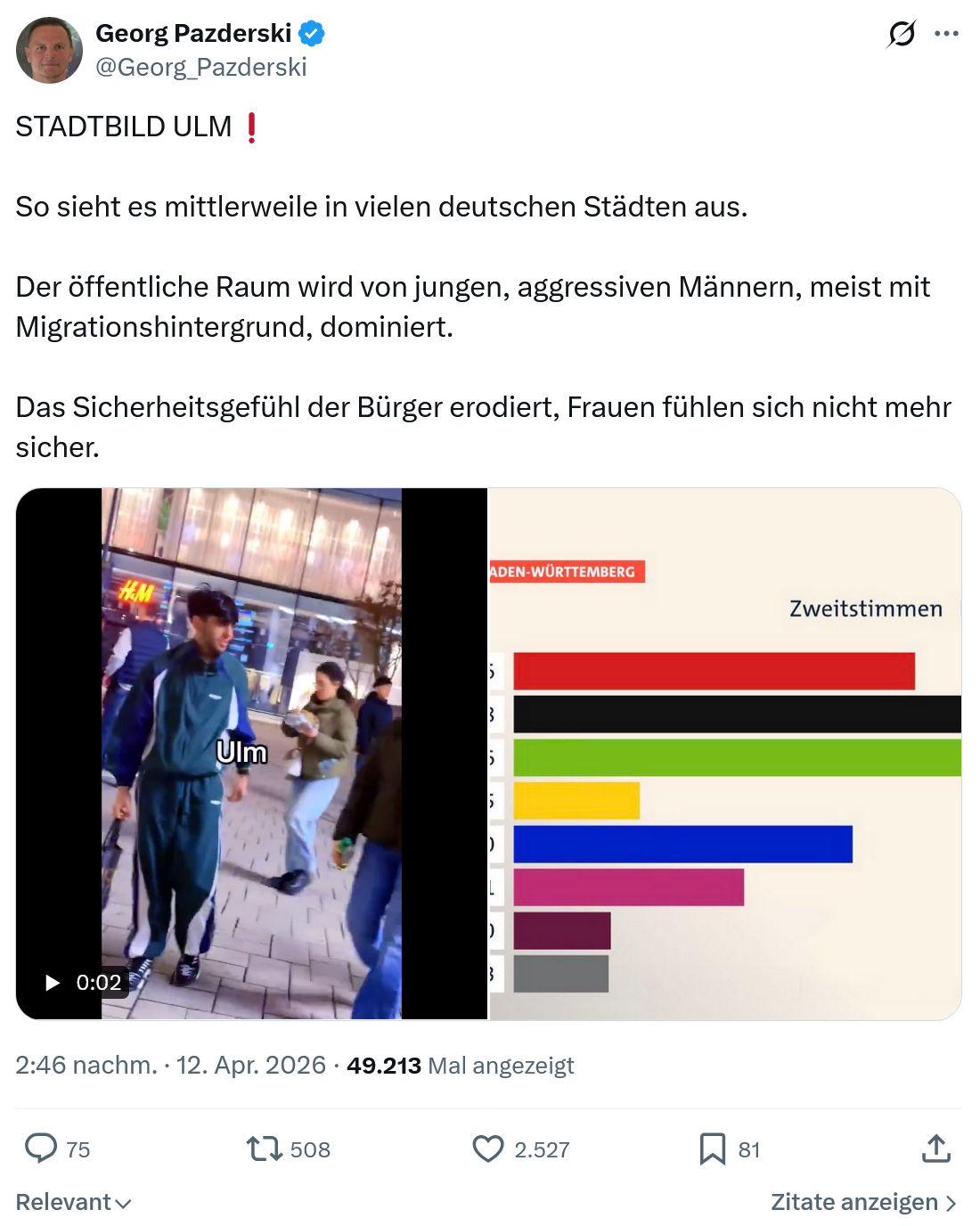 Georg Pazderski: STADTBILD ULM❗️…
