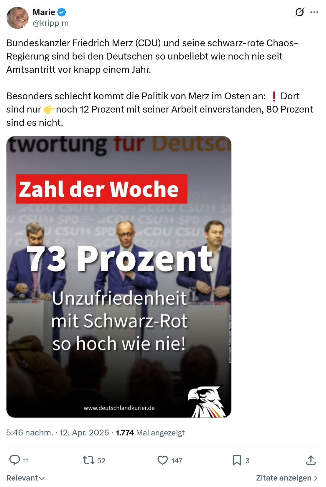 Marie kripp: Bundeskanzler Friedrich Merz…