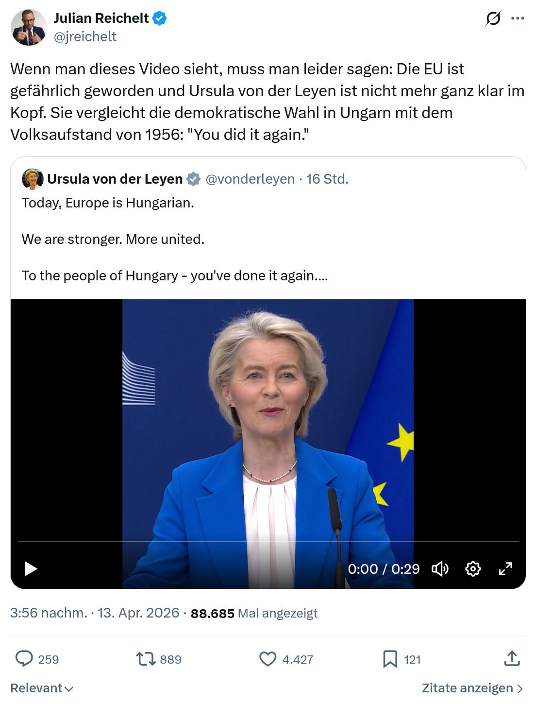 Julian Reichelt: Wenn man dieses Video sieht…