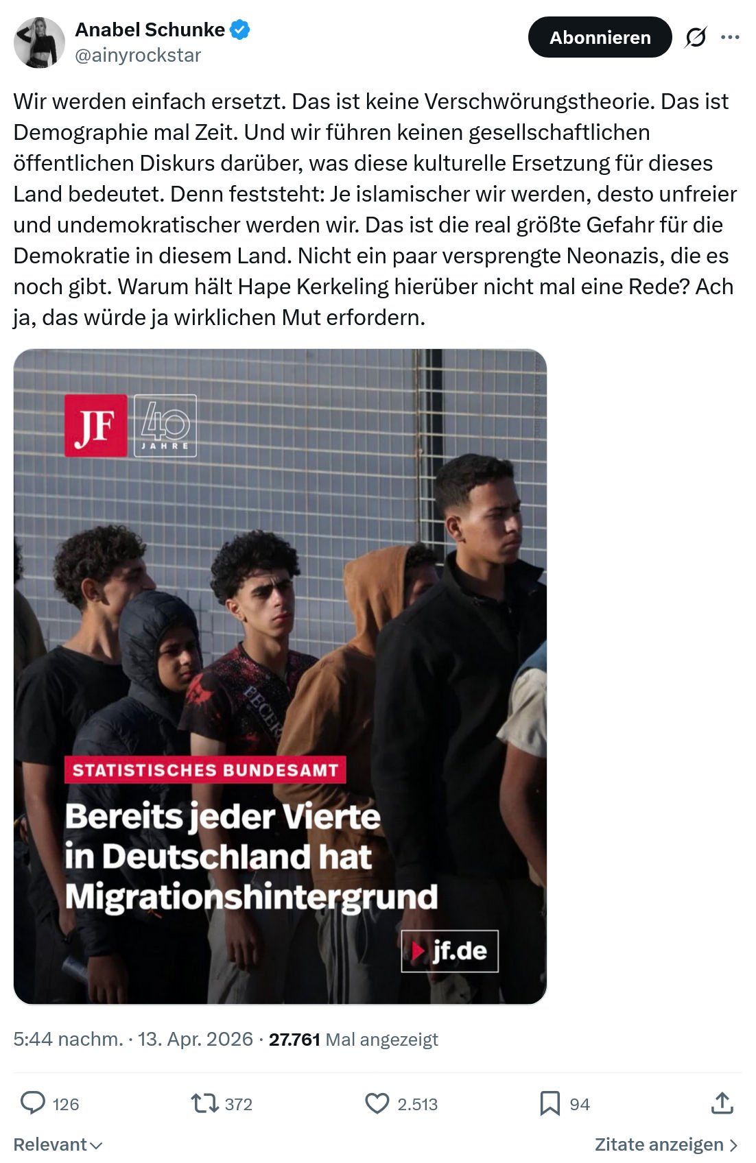 Anabel Schunke: Wir werden einfach ersetzt…