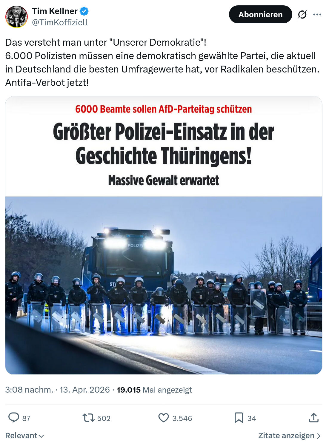 Tim Kellner: Das versteht man unter "Unserer Demokratie"…