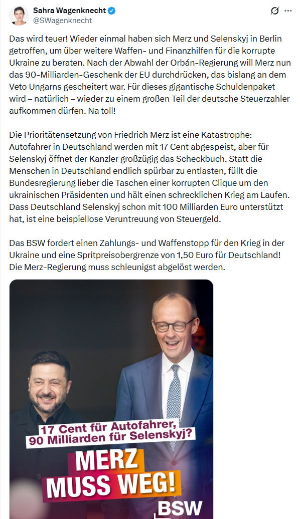 Sahra Wagenknecht: Das wird teuer…