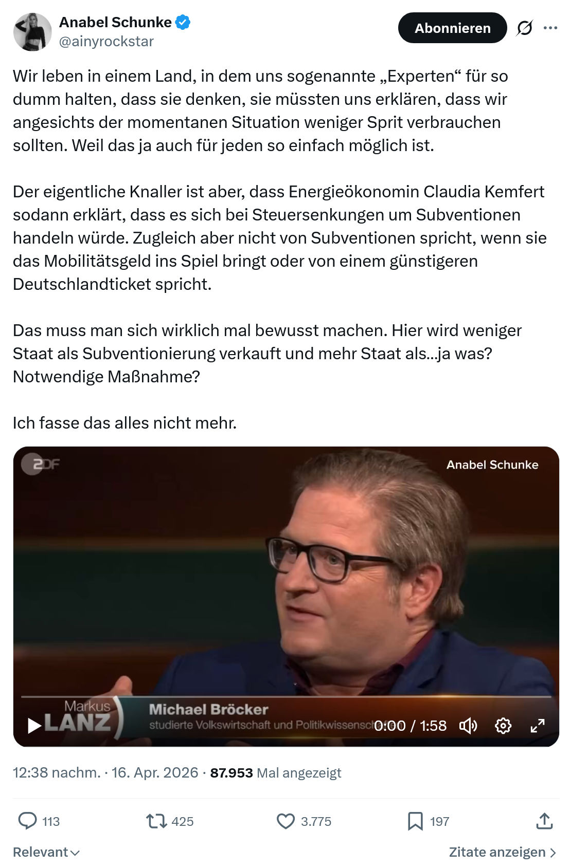 Anabel Schunke: Wir leben in einem Land, in...