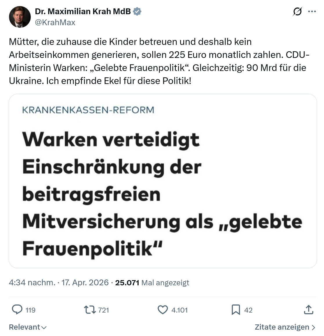 Maximilian Krah: Mütter, die zuhause die Kinder...
