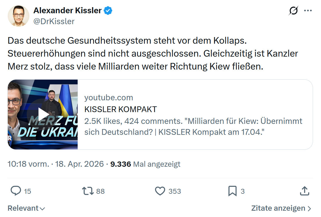 Alexander Kissler: Das deutsche Gesundheitssystem steht vor dem Kollaps…