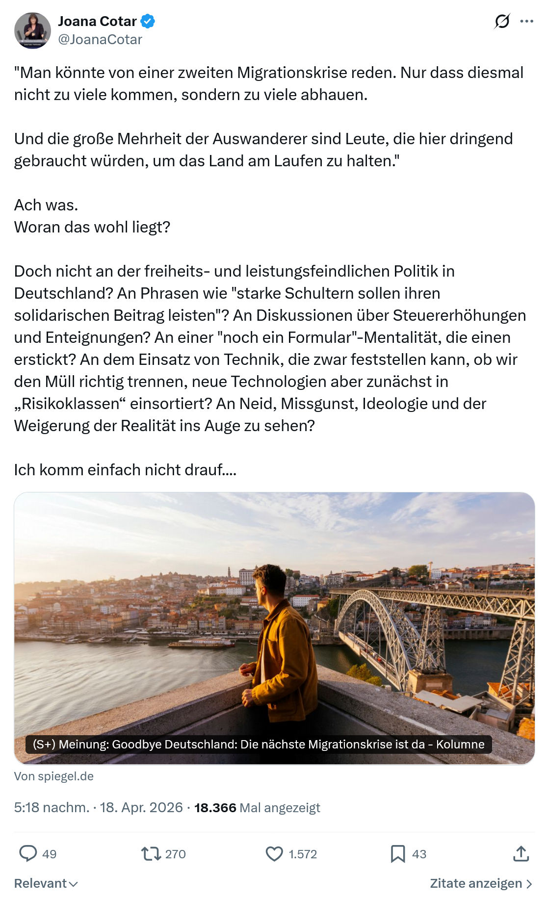 Joana Cotar: Man könnte von einer zweiten…