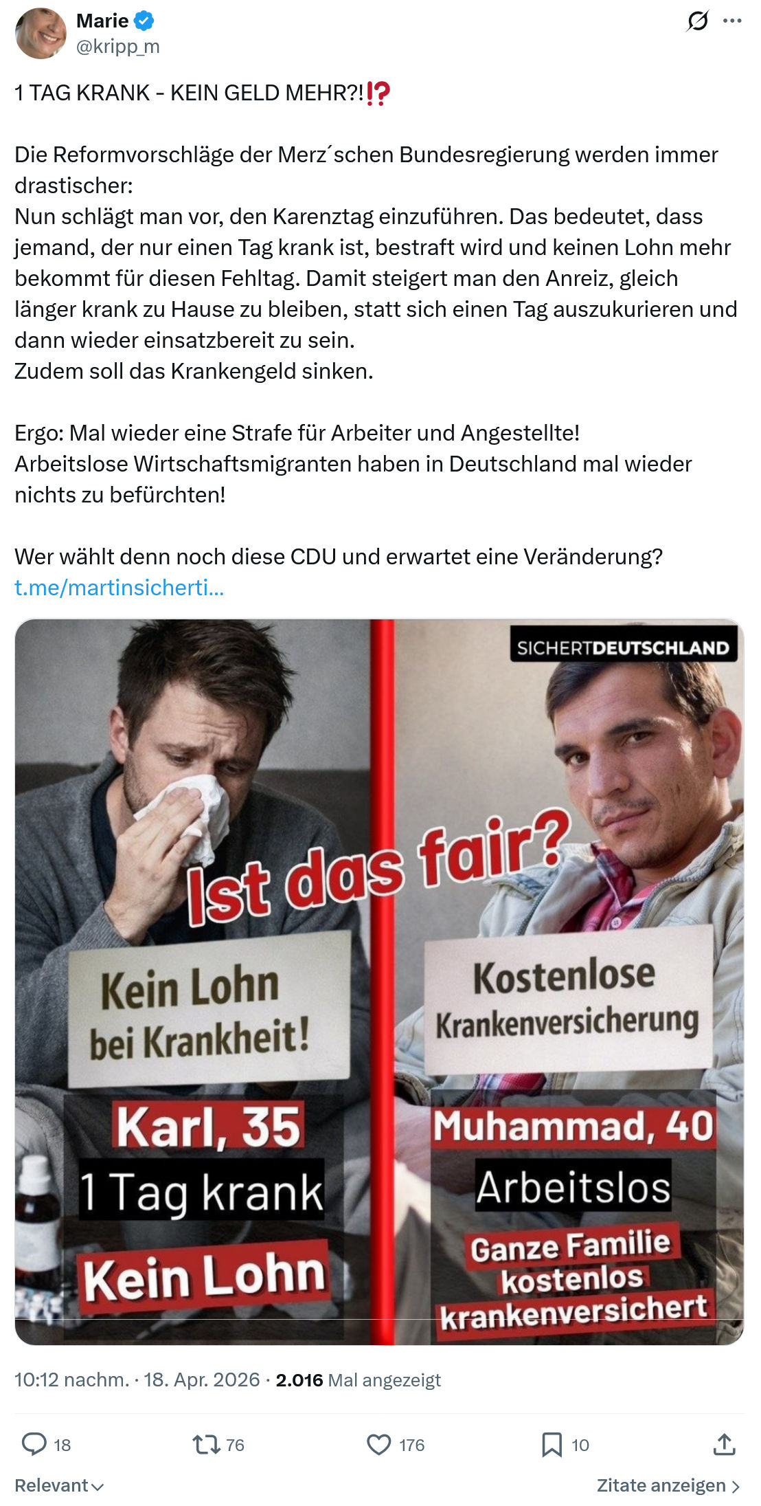 Marie kripp: 1 TAG KRANK - KEIN GELD MEHR?!…