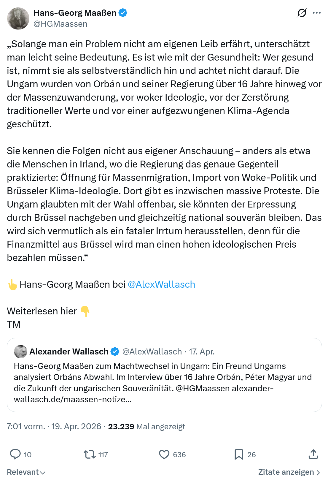 Hans-Georg Maaßen: Solange man ein Problem nicht…
