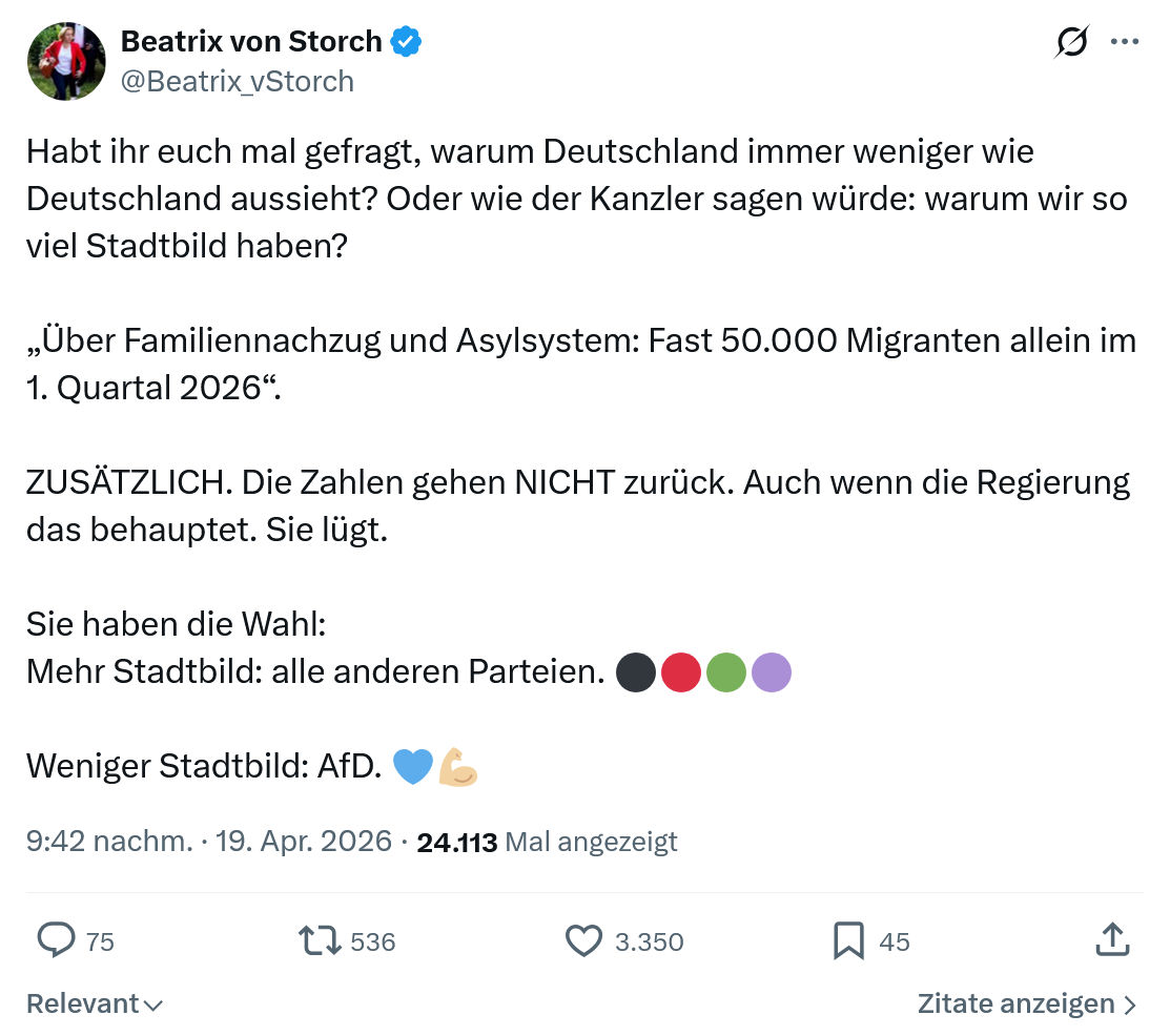 Beatrix von Storch: Habt ihr euch mal gefragt…