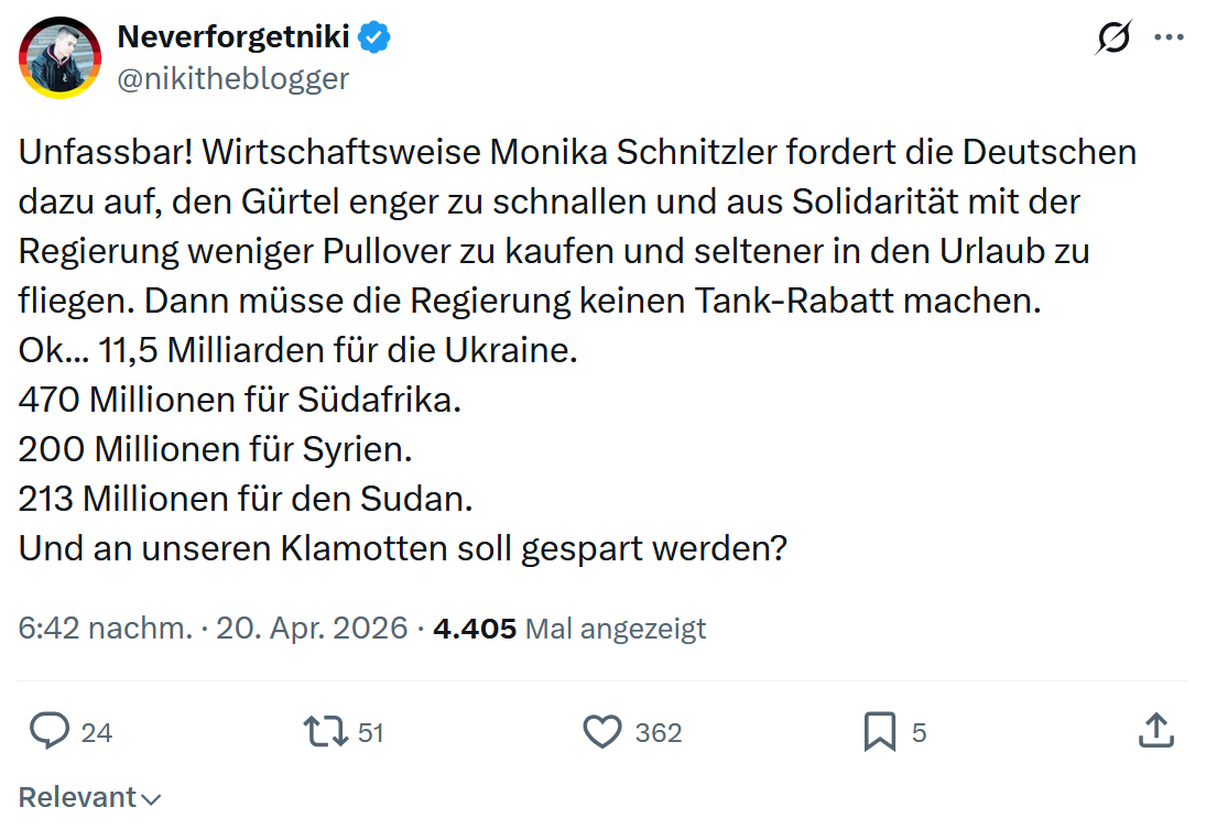 Neverforgetniki: Unfassbar! Wirtschaftsweise Monika Schnitzler…