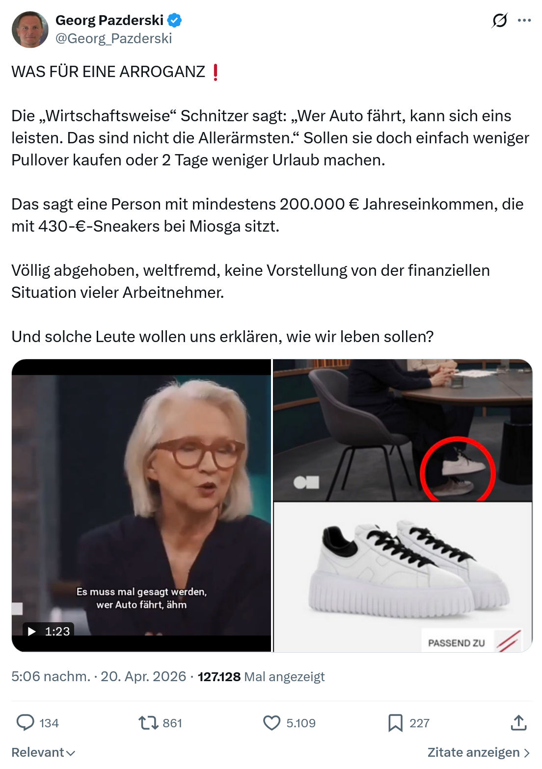 Georg Pazderski: WAS FÜR EINE ARROGANZ…
