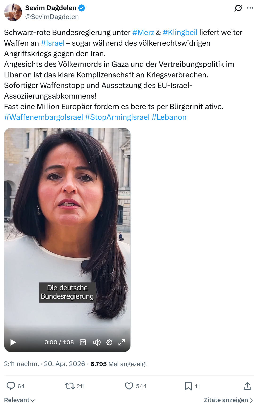 Sevim Dagdelen: Schwarz-rote Bundesregierung unter #Merz & #Klingbeil…