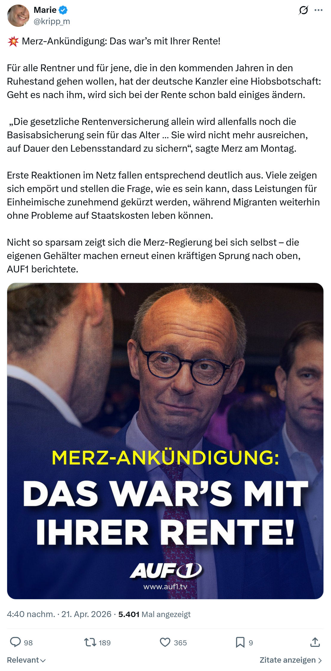Marie kripp: 💥 Merz-Ankündigung…