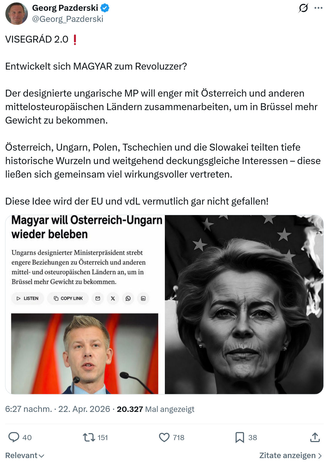 Georg Pazderski: VISEGRÁD 2.0…