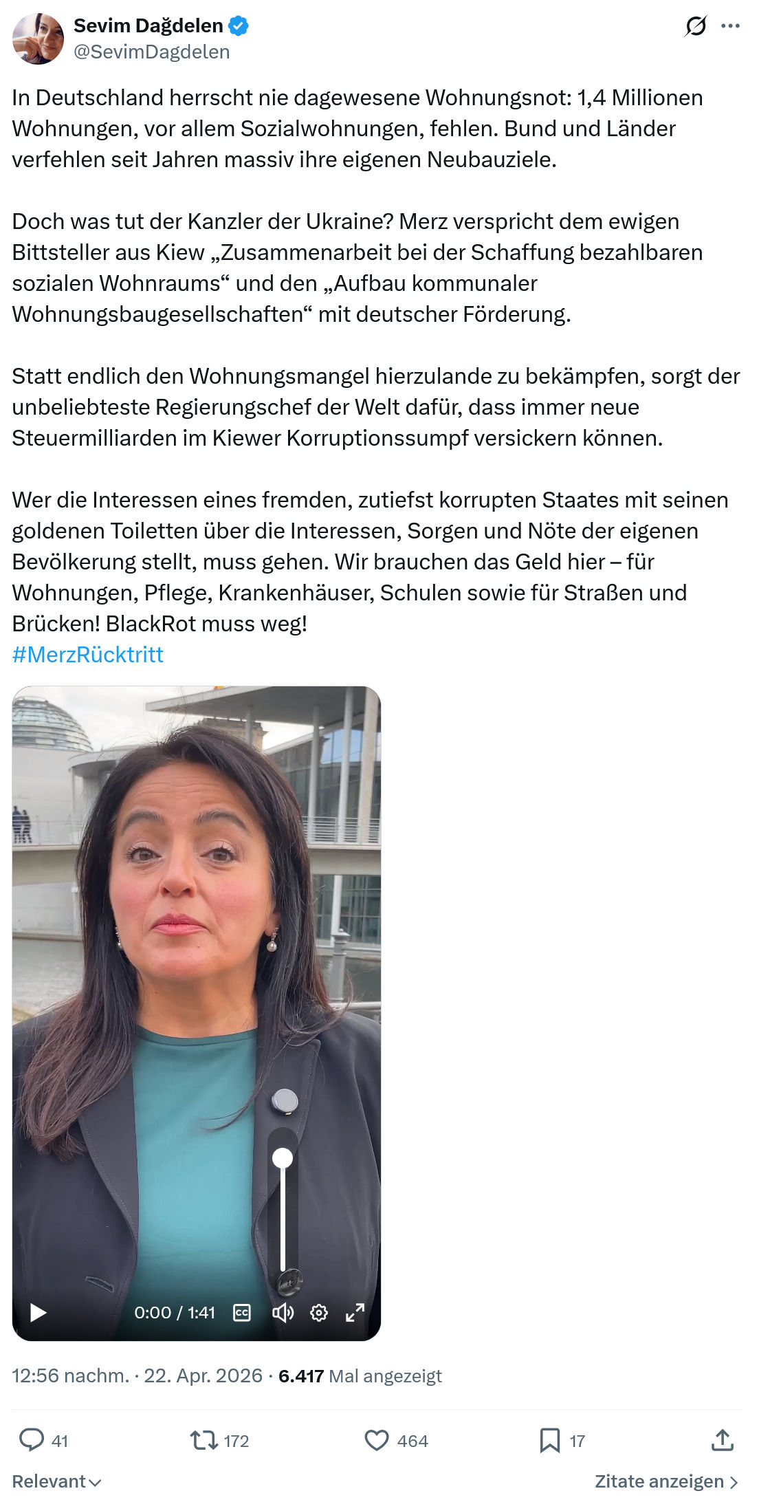 Sevim Dagdelen: In Deutschland herrscht nie dagewesene Wohnungsnot…