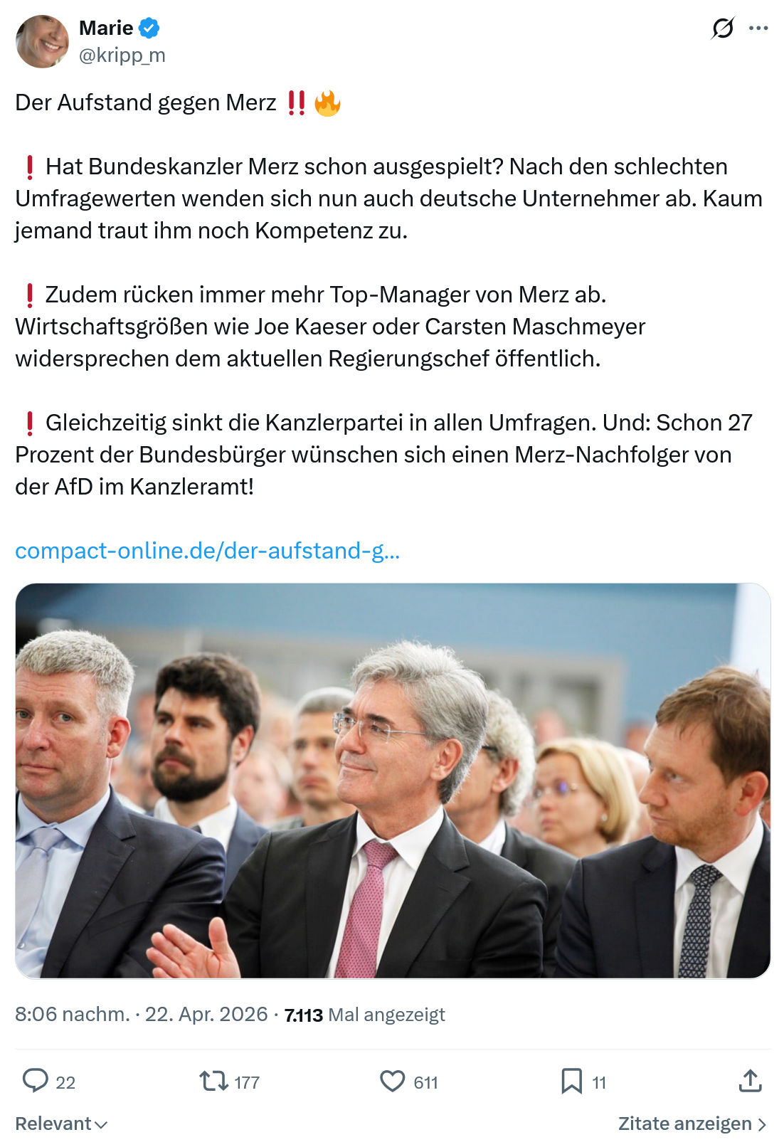 Marie kripp: Der Aufstand gegen Merz…