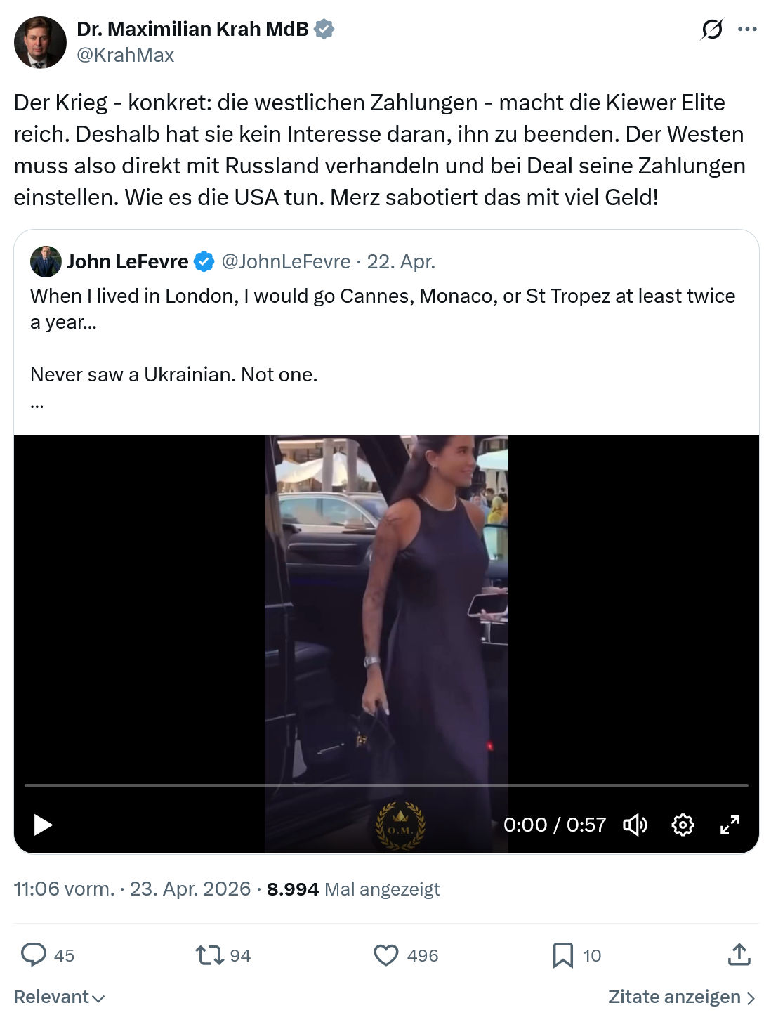 Maximilian Krah: Der Krieg - konkret: die westlichen...