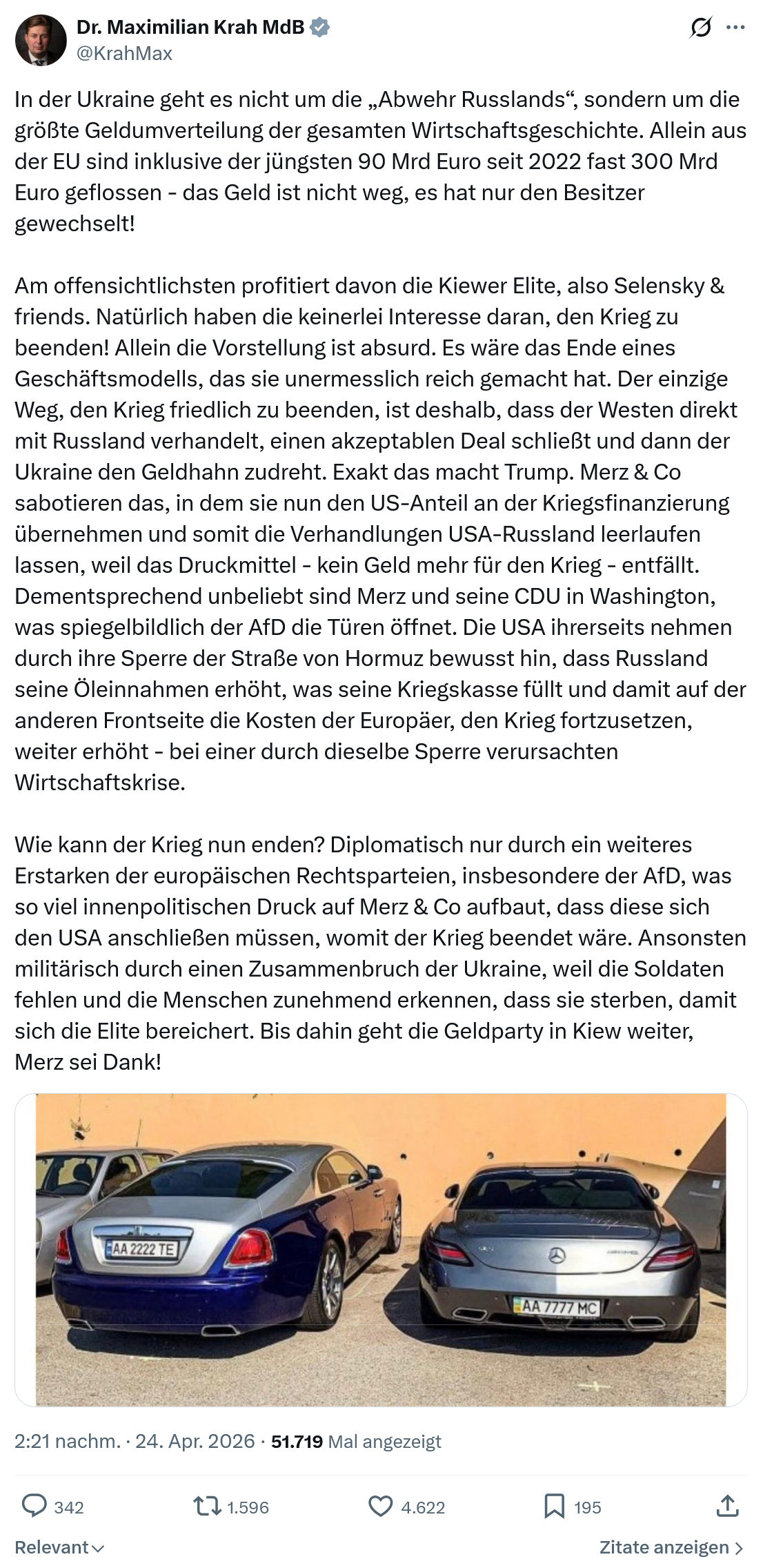 Maximilian Krah: In der Ukraine geht es nicht um die „Abwehr Russlands“…