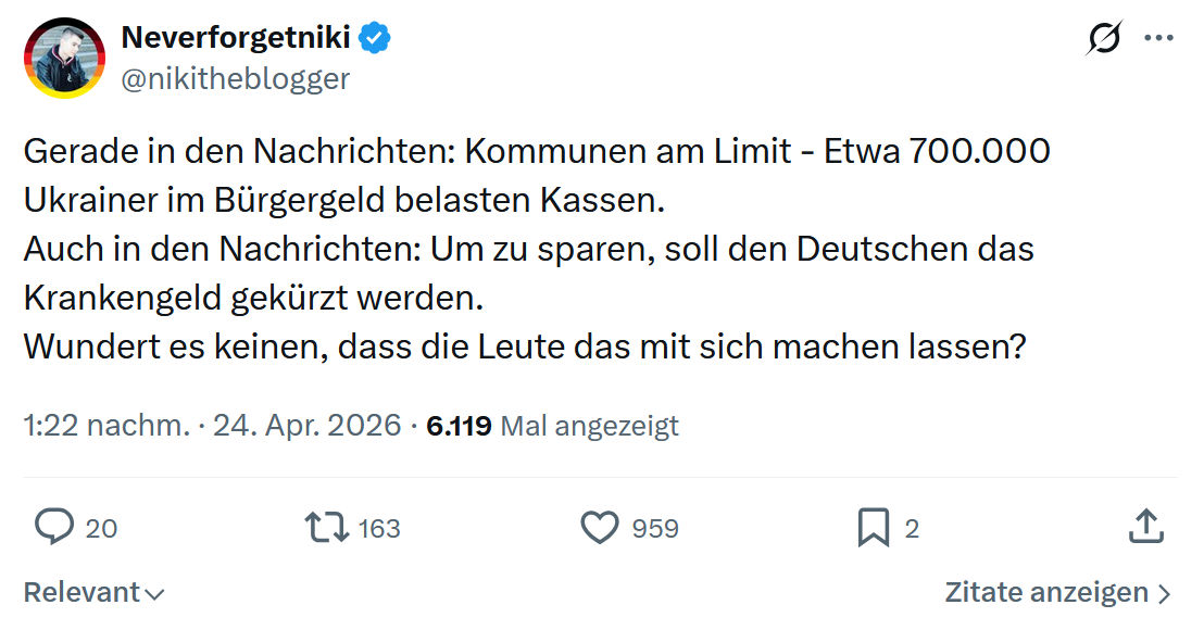 Neverforgetniki: Gerade in den Nachrichten…