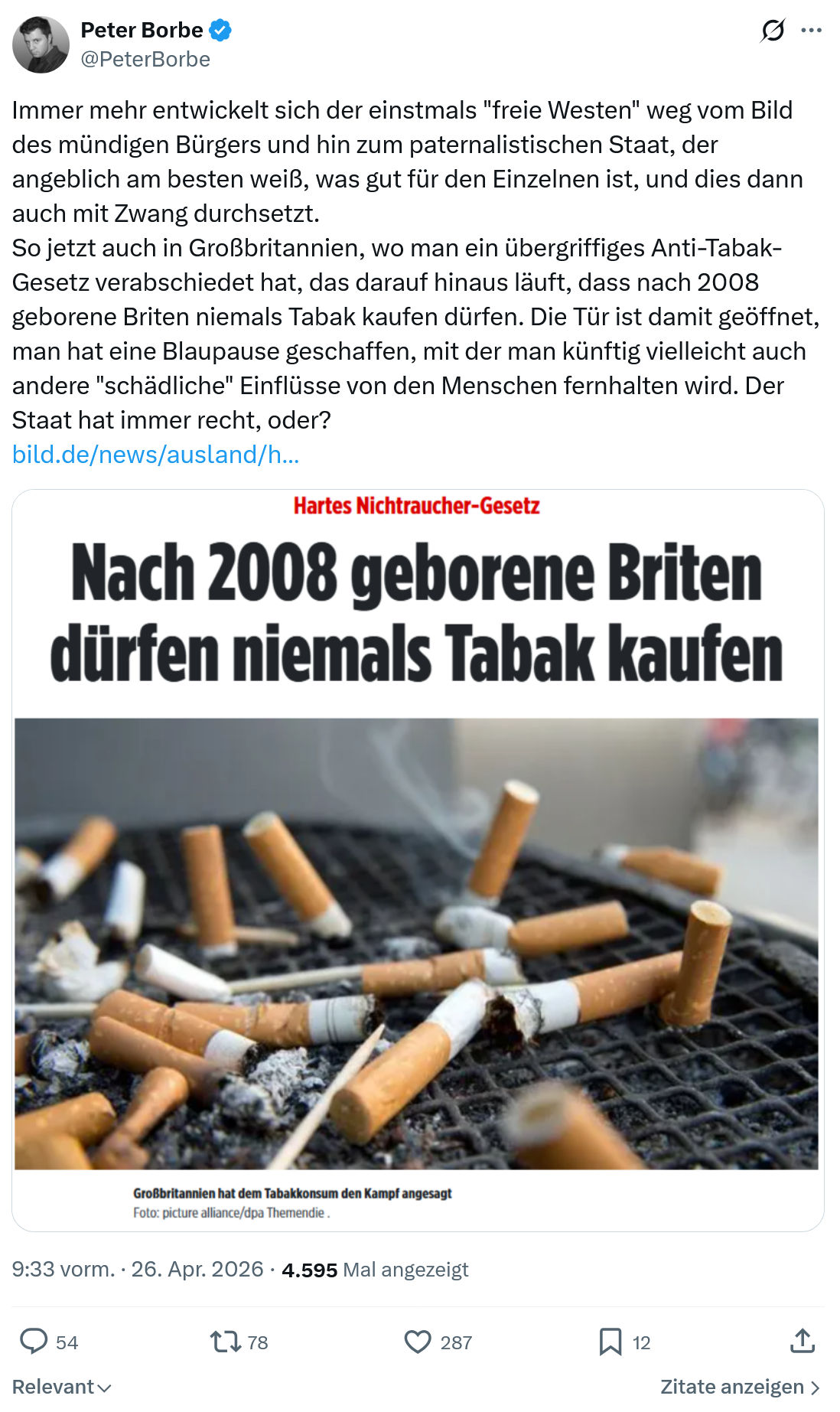 Peter Borbe: Immer mehr entwickelt sich der einstmals…