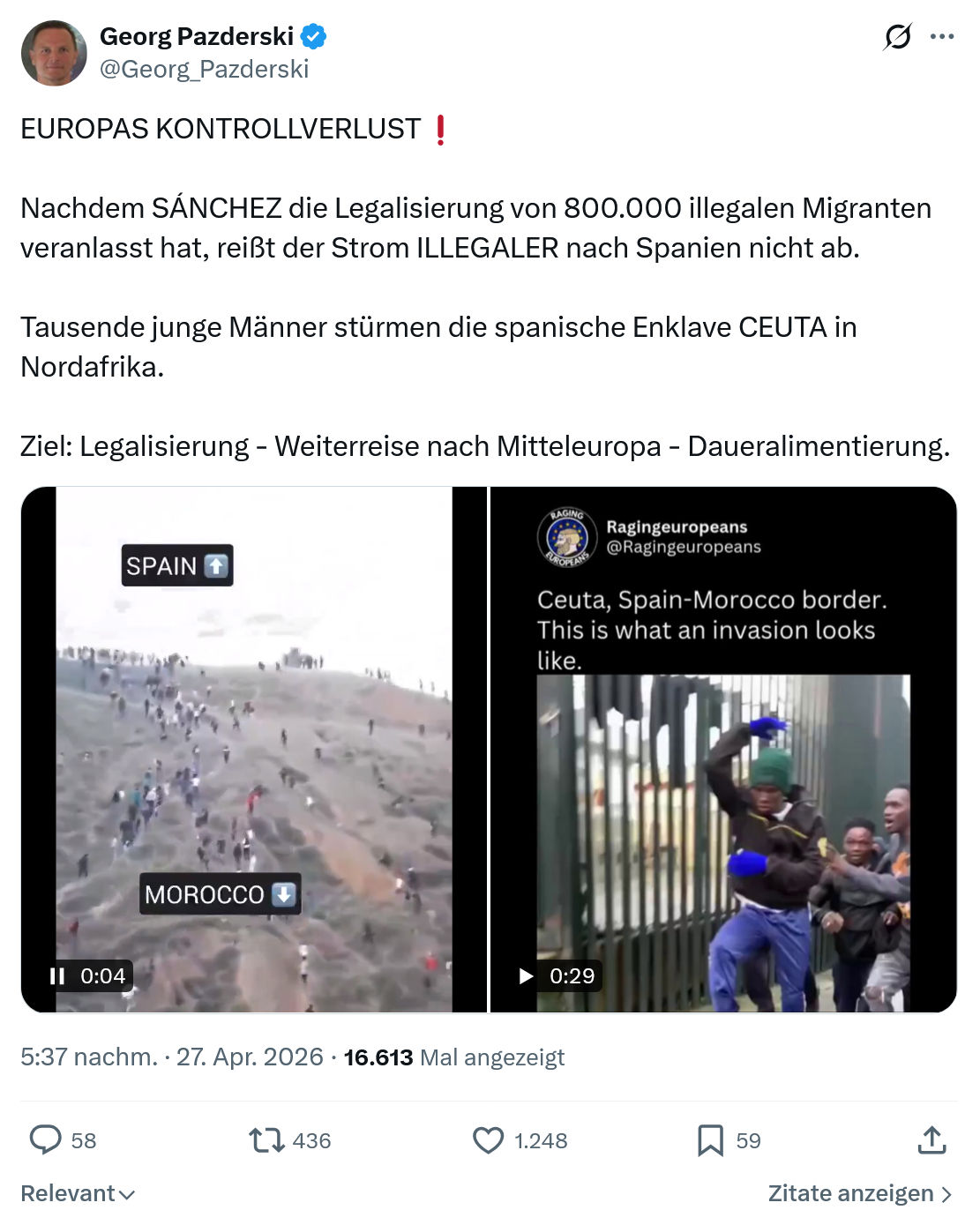 Georg Pazderski: EUROPAS KONTROLLVERLUST…