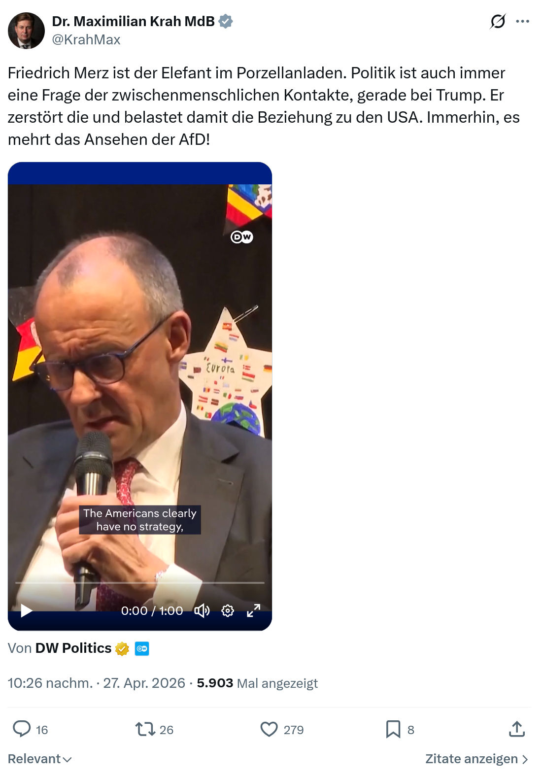 Maximilian Krah: Friedrich Merz ist der Elefant…