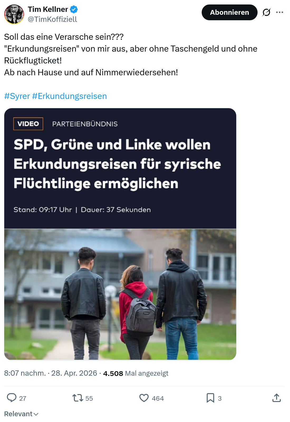 Tim Kellner: Soll das eine Verarsche sein???…